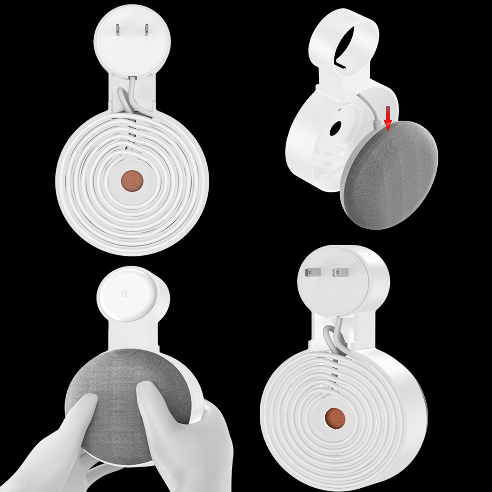Google Speaker Nest Mini - Настенный кронштейн для розетки для Google