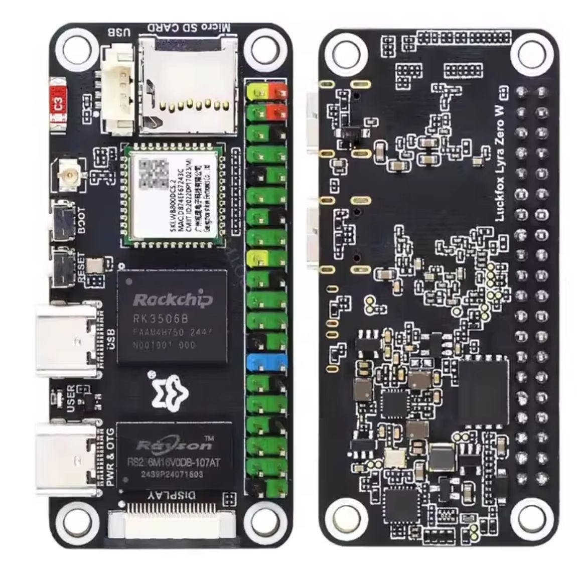 Pi Zero W Board - Плата Luckfox Lyra Zero W RK3506B