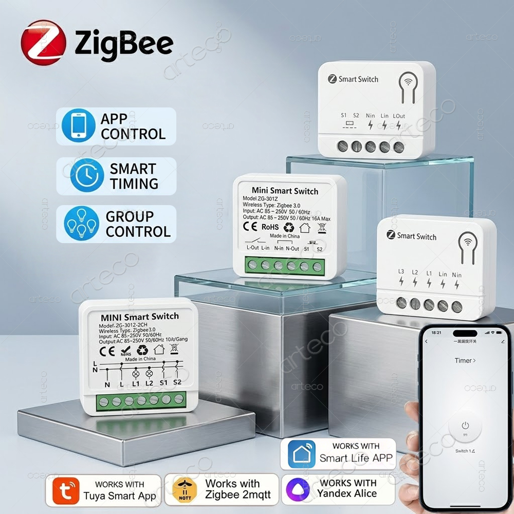 Smart Home Automation Diy - Модуль умного выключателя Tuya Zigbee Mini
