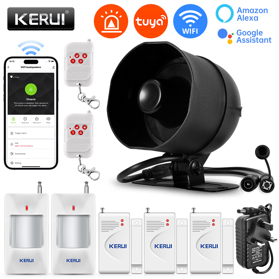 Smart Home Automation Diy - KERUI 120 дБ сирена сигнализация Wi-Fi