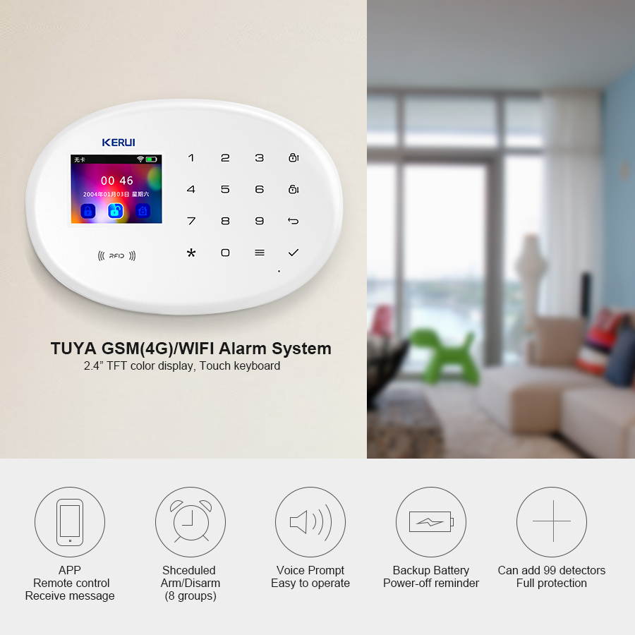 KERUI W202 WIFI GSM комплект с – обзор и цена Smart Home Automation Diy