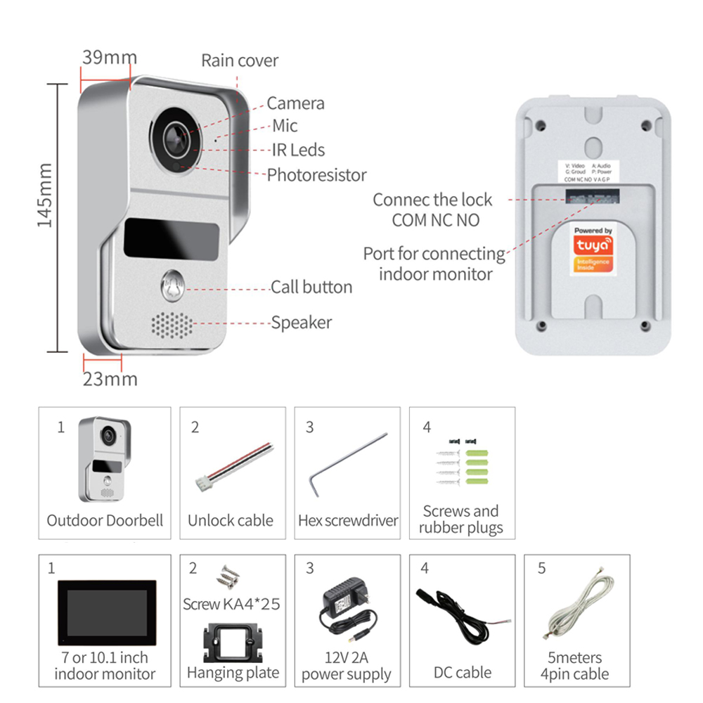 KW02 Wi-Fi видеодомофон 1080P  – обзор и цена Smart Doorbell Wired