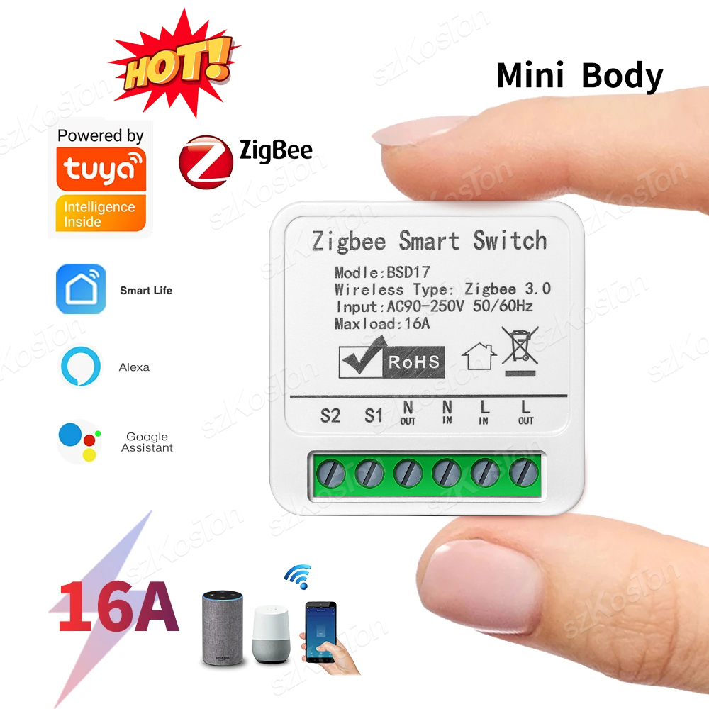 16A Tuya ZigBee Модуль умного  – обзор и цена Smart Home Automation Diy